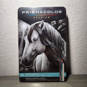 NEW Prismacolor Graphite Drawing Pencils Set Erasers & Sharpeners 18-Piece Set A
